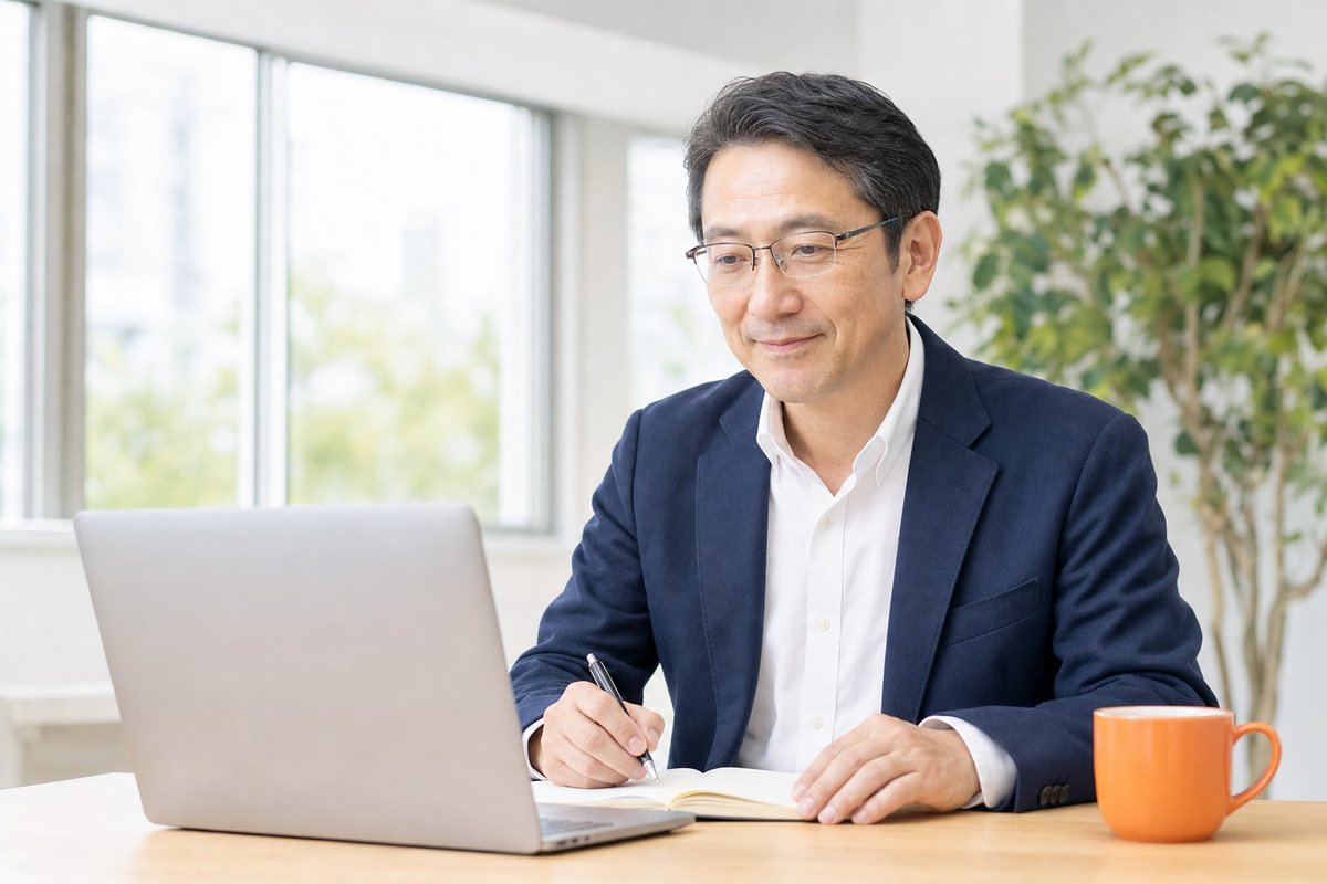 オンライン講座で学ぶ講師（イメージ）